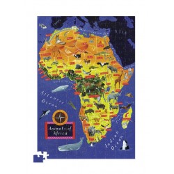 Puzzle Carte de l'Afrique 200 Pièces avec Poster - Crocodile Creek