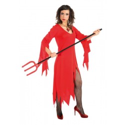 Déguisement Robe Rouge Démone Taille Unique