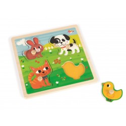 Puzzle Tactile Mes Premiers Animaux - Janod