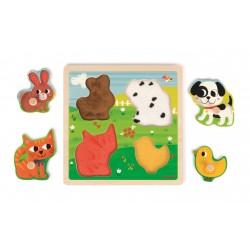 Puzzle Tactile Mes Premiers Animaux - Janod