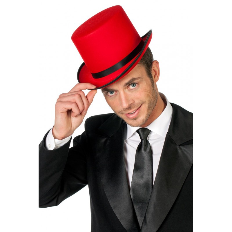 Chapeau Haut de Forme Rouge