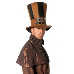 Chapeau Haut de Forme Steampunk en Tissu