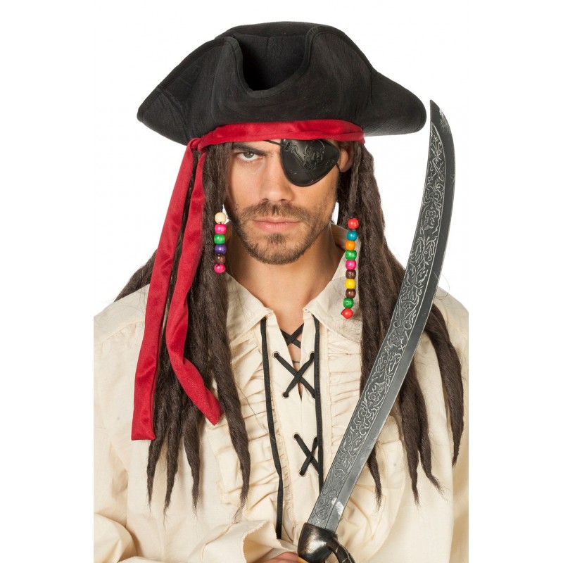 Chapeau de Pirate Jack avec Dredlocks