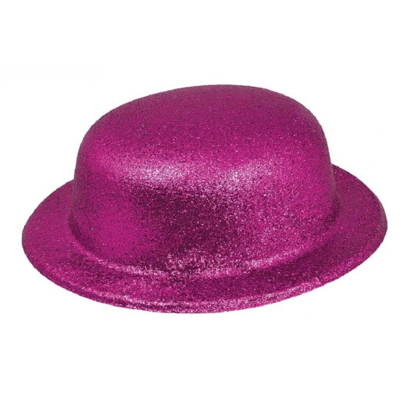 Chapeau Melon Paillette Fuchsia