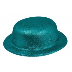 Chapeau Melon Paillette Turquoise