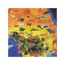 Puzzle Carte de l'Afrique 200 Pièces avec Poster - Crocodile Creek