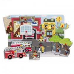 Puzzle Sonore à Encastrements Les Pompiers - Melissa And Doug