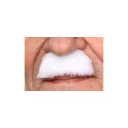 Moustache Chaplin Blanc