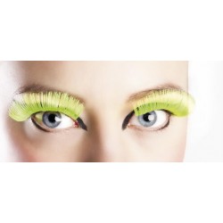 Faux Cils Long Jaune Fluo Auto Adhésif