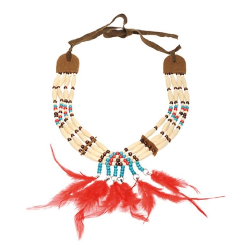 Collier D'Indien avec Plumes 