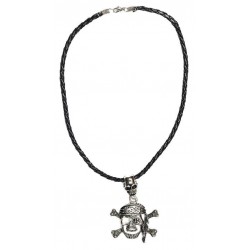 Collier Pirate Tête de Mort en Métal 