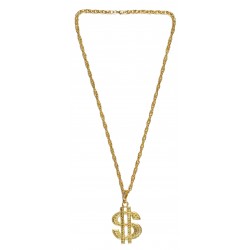 Collier Métal Dollar Or 