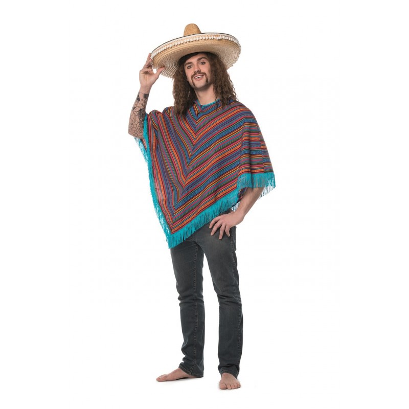 Déguisement Poncho Mexicain - Taille Unique