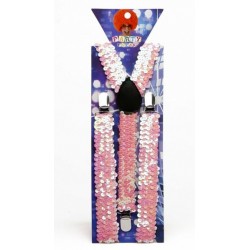 Bretelles Paillettes Sequins Rose