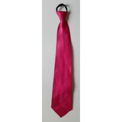 Cravate Tissu Unie Fuchsia 46 cm