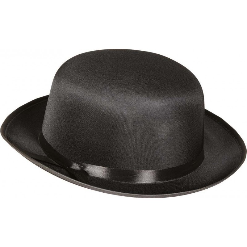 Chapeau Melon Noir Satin Adulte  