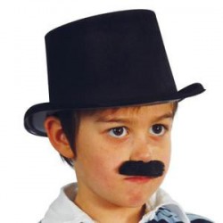 Chapeau Haut de Forme en Feutrine Noir, Taille Enfant