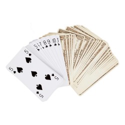 Jeu de 54 Cartes Euro ou  Dollars