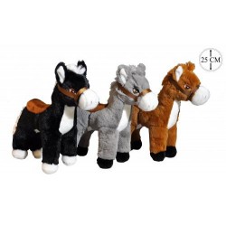 Peluche Cheval Debout avec Selle