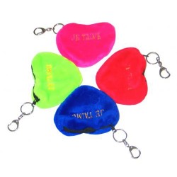 Porte Clés Porte Monnaie Peluche Coeur