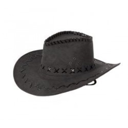 Chapeau de Cowboy en Suédine Noir 