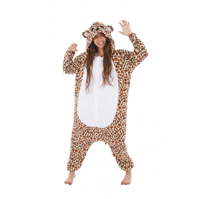 Déguisement Kigurumi Léopard, Taille Unique