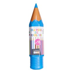 Crayon de Couleur 16 Pièces avec Boîte Crayon 