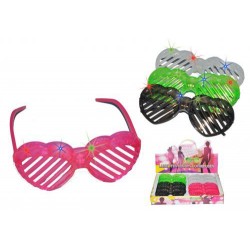 Lunettes Coeur Rayé Lumineuse 