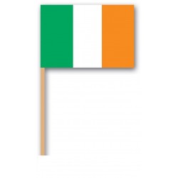 Drapeau Irlande 14 x 21cm avec Bâton 