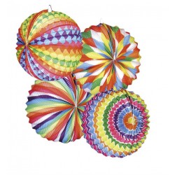 Lampion Ballon 25 cm Multicolore x12