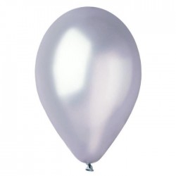 Ballons de Baudruche Métalliques Argent 50 Pièces