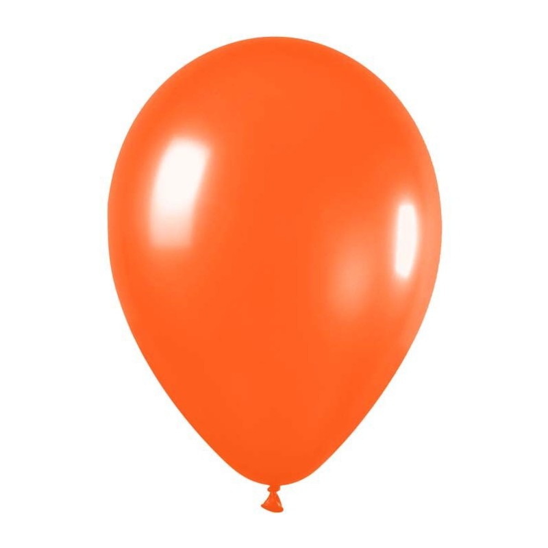 x 8 ballons baudruche orange 23 cm