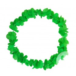 Collier de Fleurs Hawaï Fluo Vert