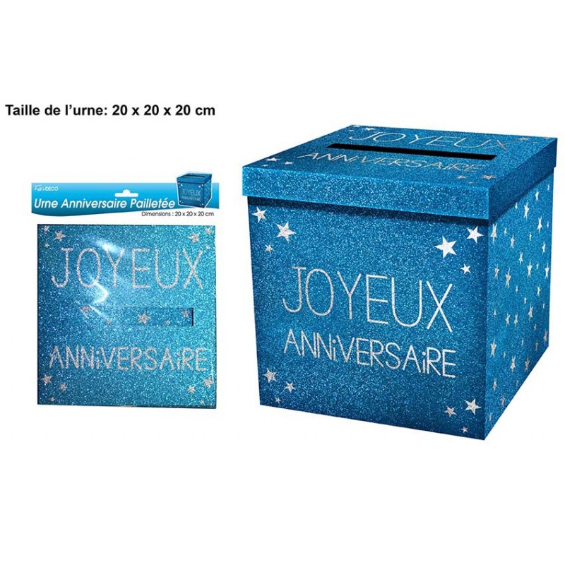 Urne Paillettes Bleu Joyeux Anniversaire Coti Jouets Specialiste A Dijon En Articles De Fetes Pour Anniversaire Urne Paillettes Bleu Joyeux Anniversaire Coti Jouets Specialiste A Dijon En Articles De Fetes Pour Anniversaire